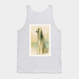 abstract watercolor afghan hound in neutral tones Tank Top